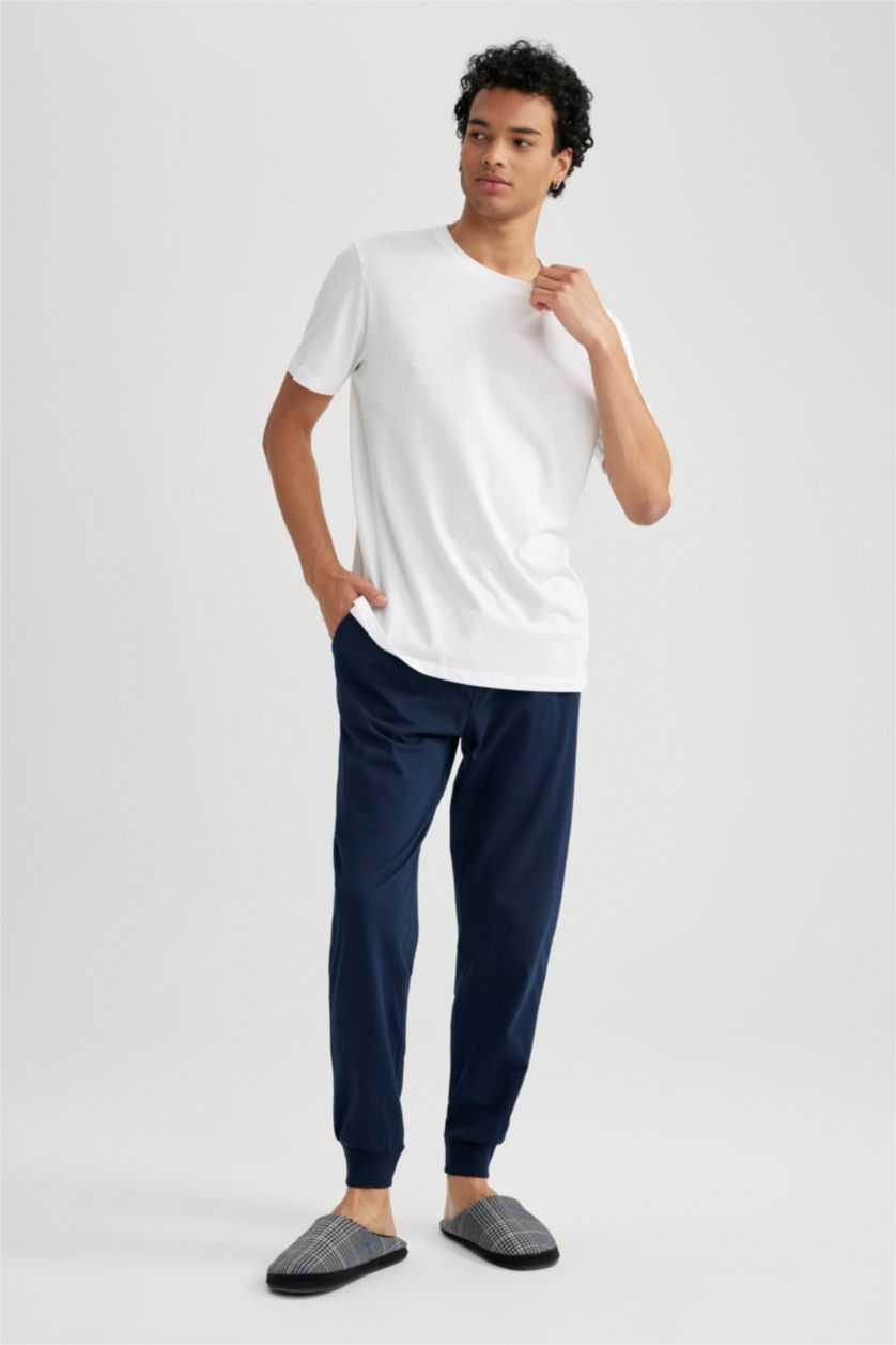 MAN NAVY Regular Fit Pocket Pajama Bottoms