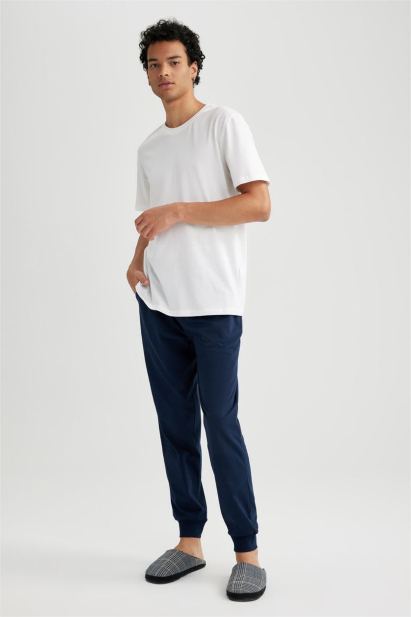 MAN NAVY Regular Fit Pocket Pajama Bottoms