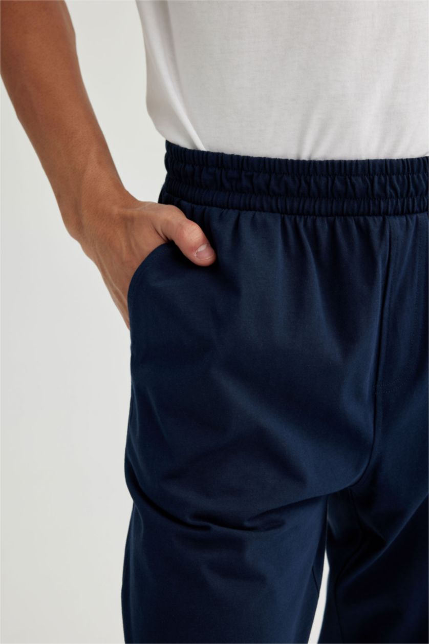 MAN NAVY Regular Fit Pocket Pajama Bottoms