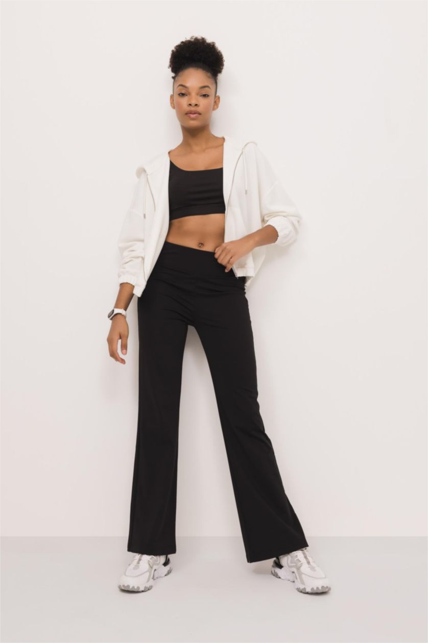 WOMAN Ecru DeFactoFit Oversize Hooded Premium Zippered Sweatshirt