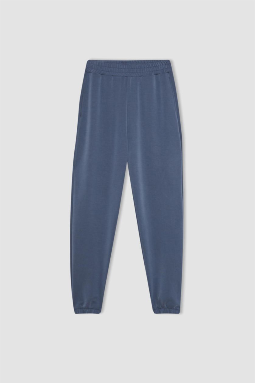 Woman Indigo DeFactoFit Standard Fit Double Pocket Jogger Sweatpants
