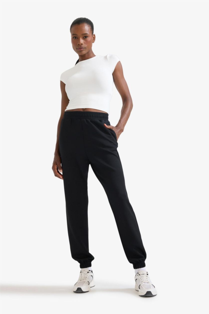 نساء أسود DeFactoFit Standard Fit Jogger Standard Fit Basic Sweatpants