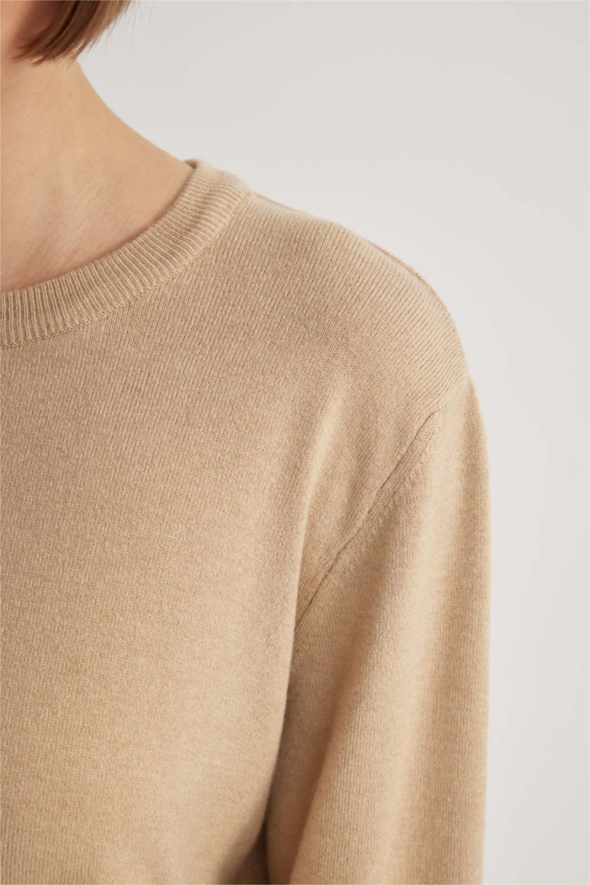 Woman Vison Regular Fit V Neck Premium Soft Wool Pullover