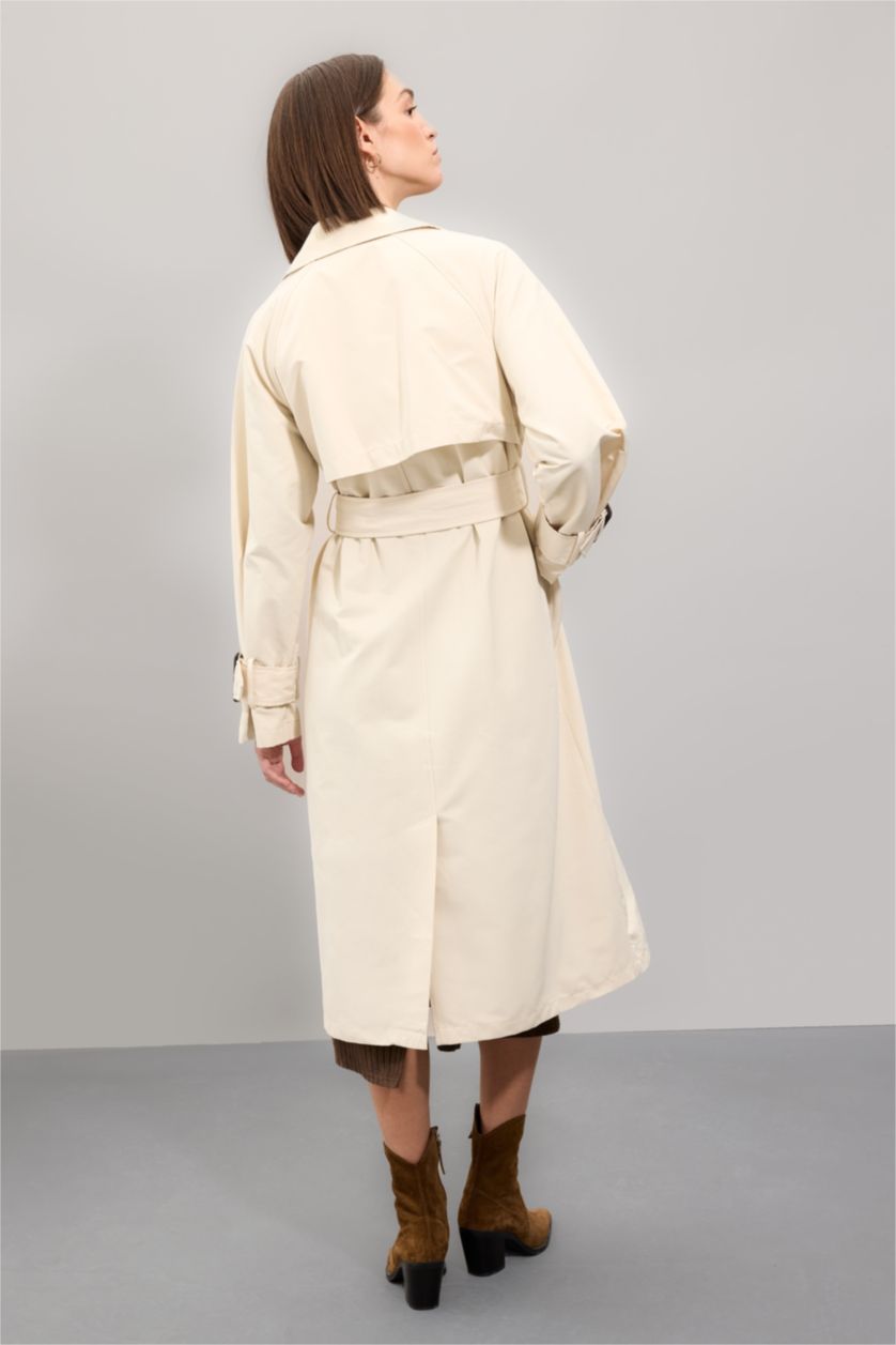 Women Beige Waterproof Trenchcoat