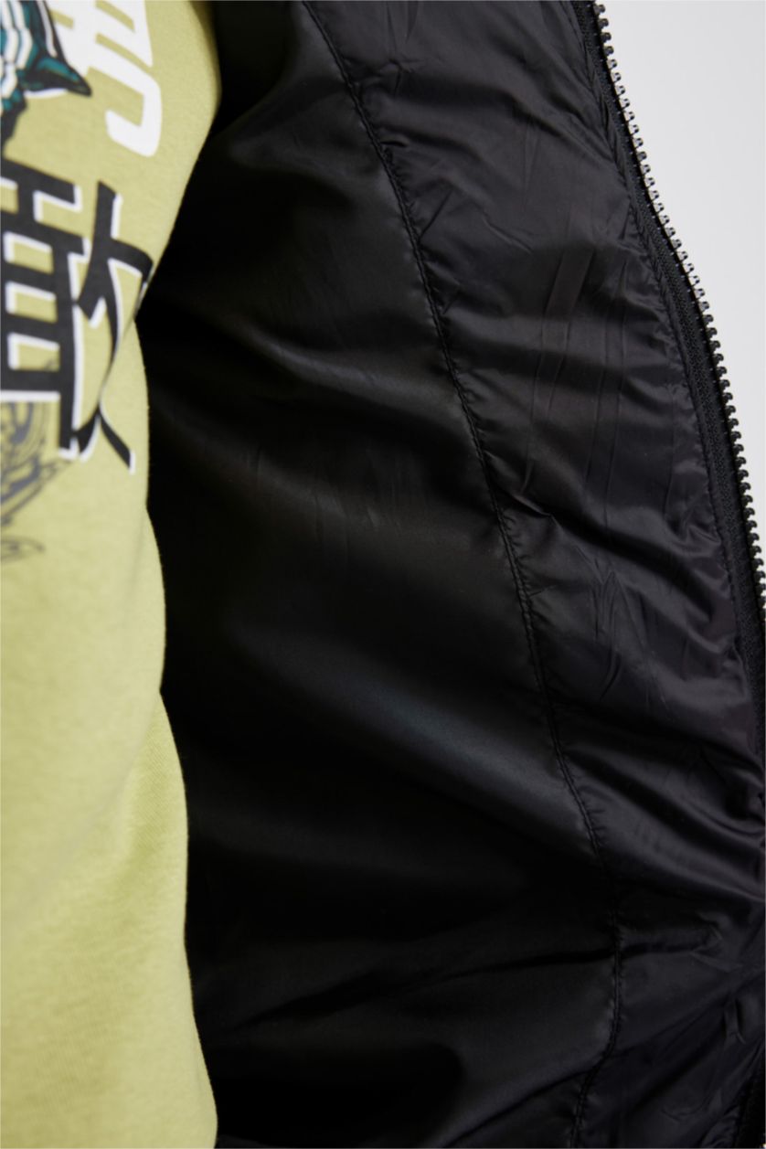 BOYS & TEENS Black Boy Waterproof Hooded Puffer Jacket