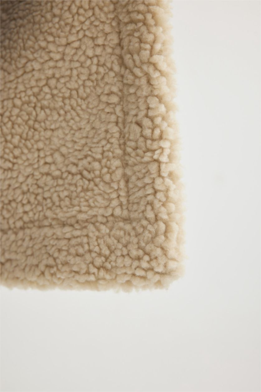 نساء أسود جاكيت جلد صناعي قصة عادية مبطن بفرو