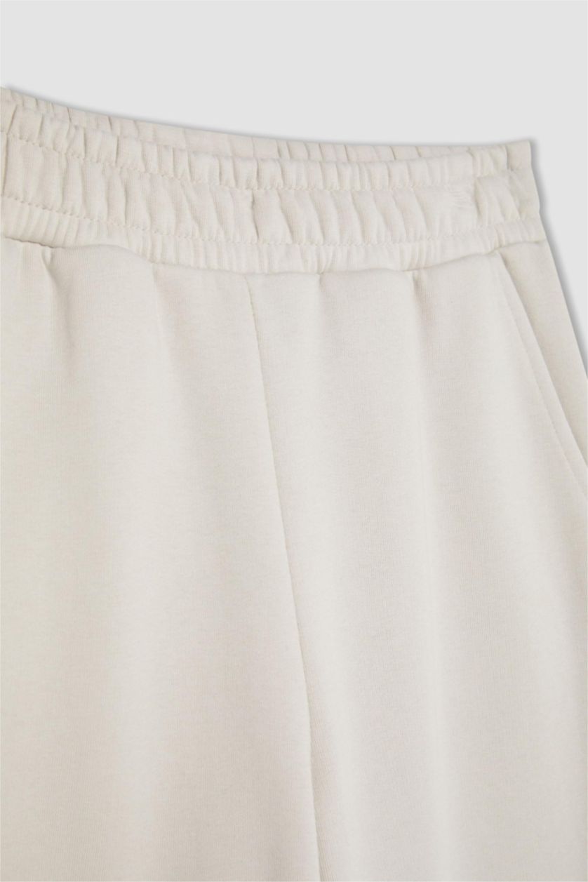 FEMME Beige Pantalon De Jogging Épais à Poches Jogger