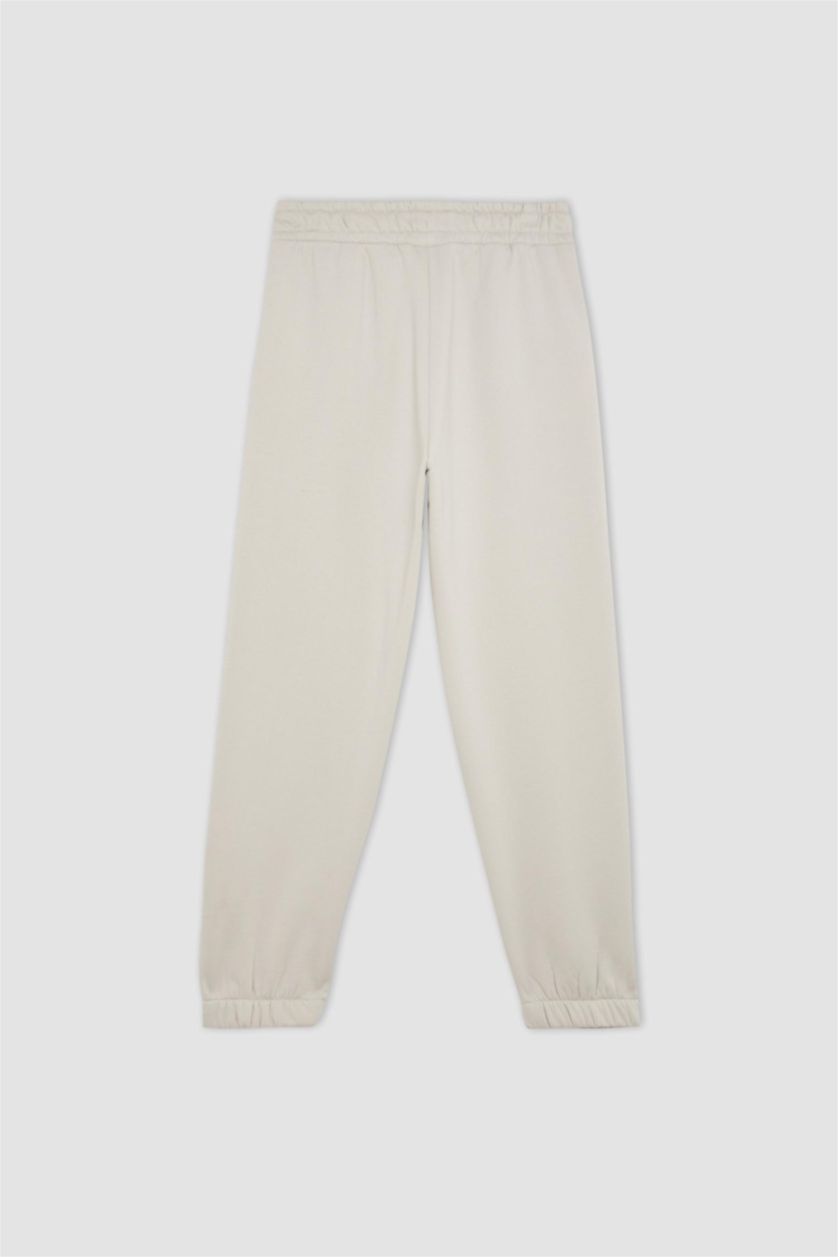 FEMME Beige Pantalon De Jogging Épais à Poches Jogger