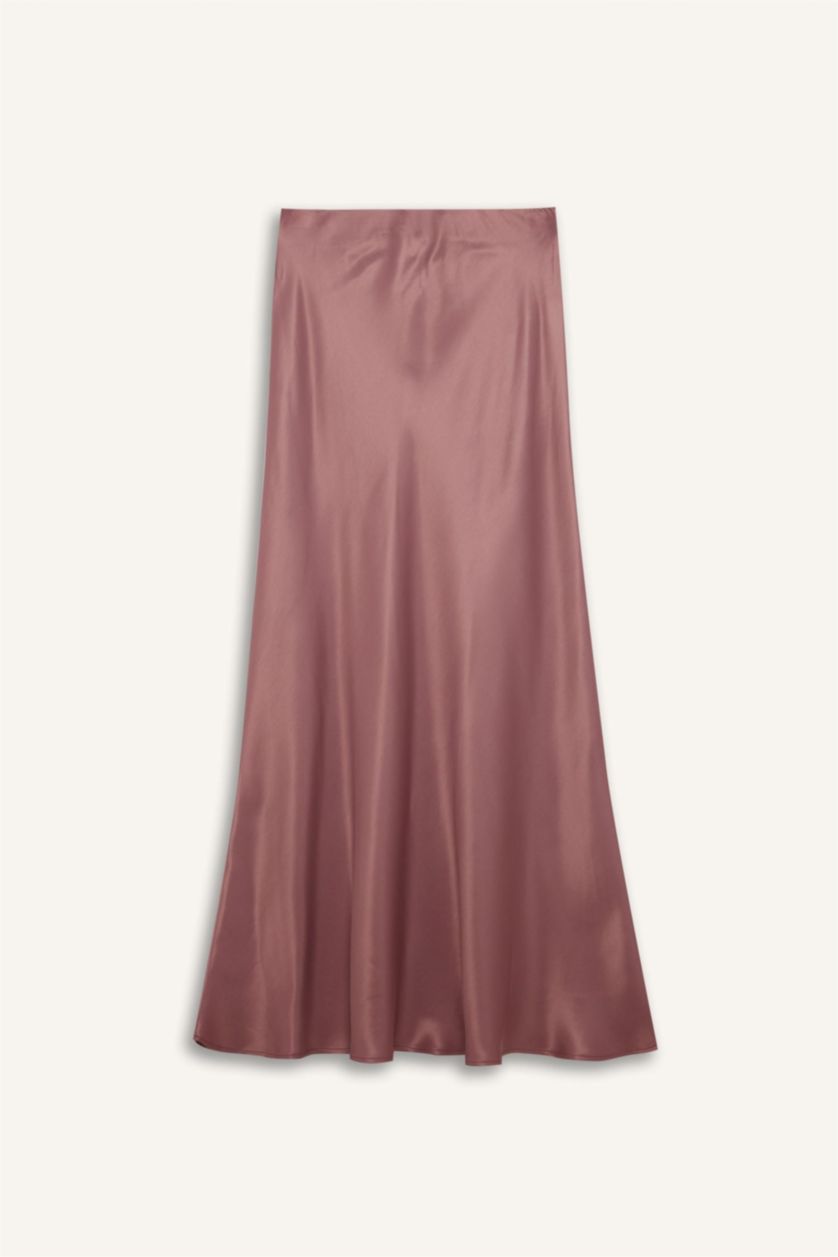 نساء وردي تنورة ميدي ستان بقصة A بخصر عادي