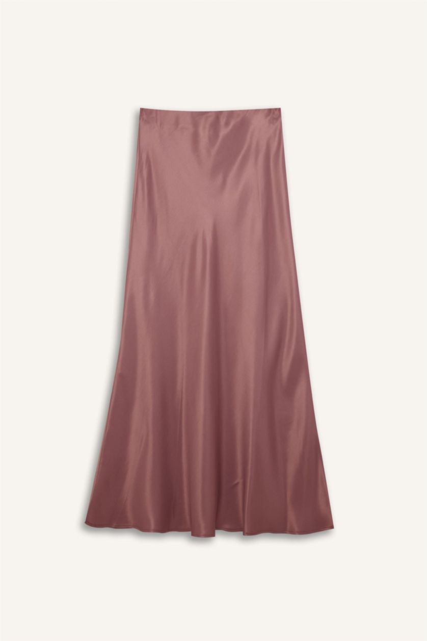 نساء وردي تنورة ميدي ستان بقصة A بخصر عادي