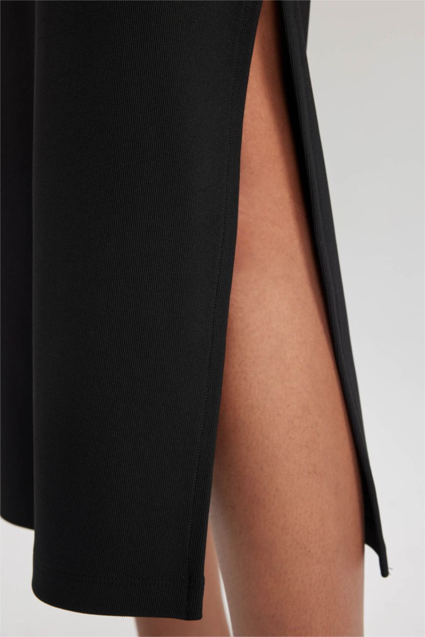 FEMME Noir Jupe Midi