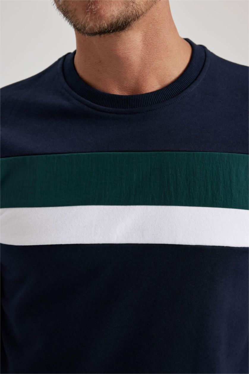 Erkek Lacivert Regular Fıt Sweatshirt