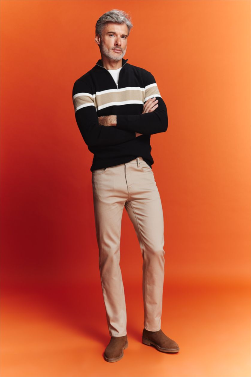 MAN Sand Regular Fit Trousers