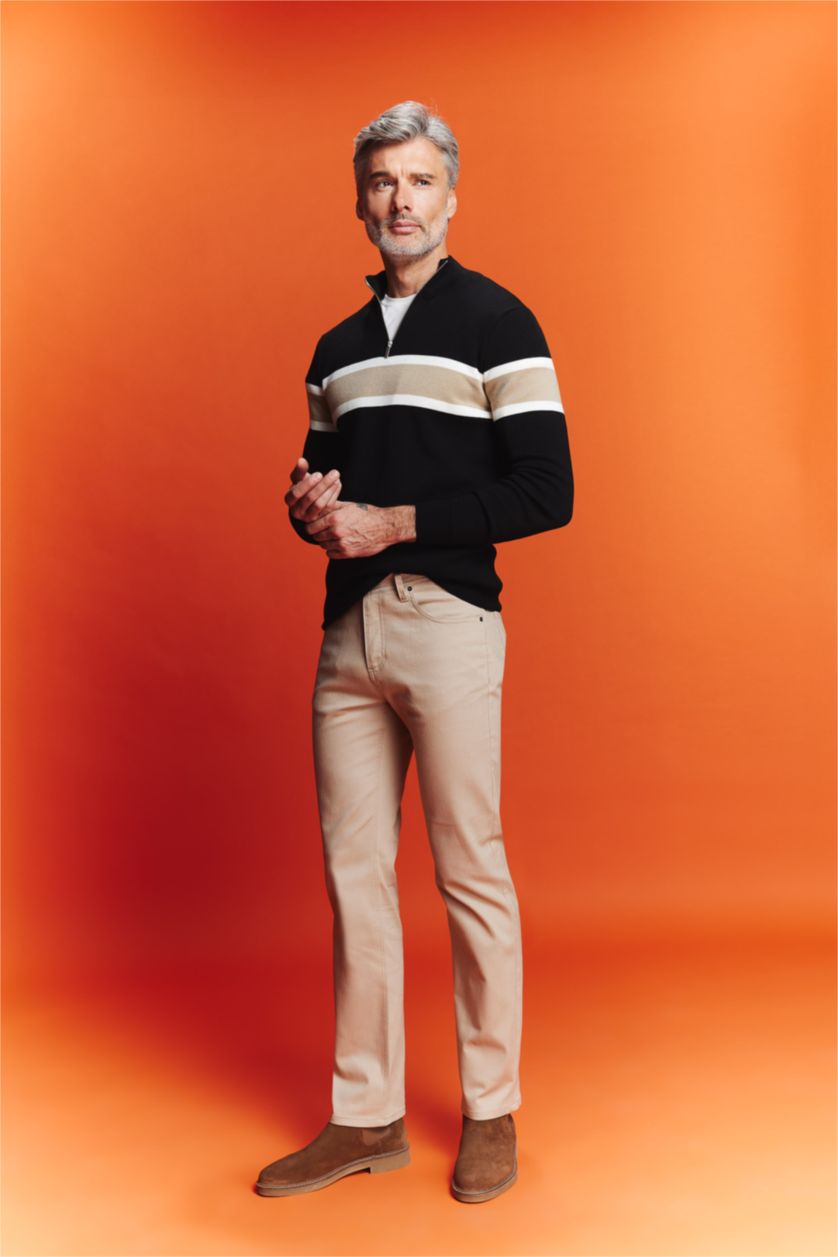 MAN Sand Regular Fit Trousers