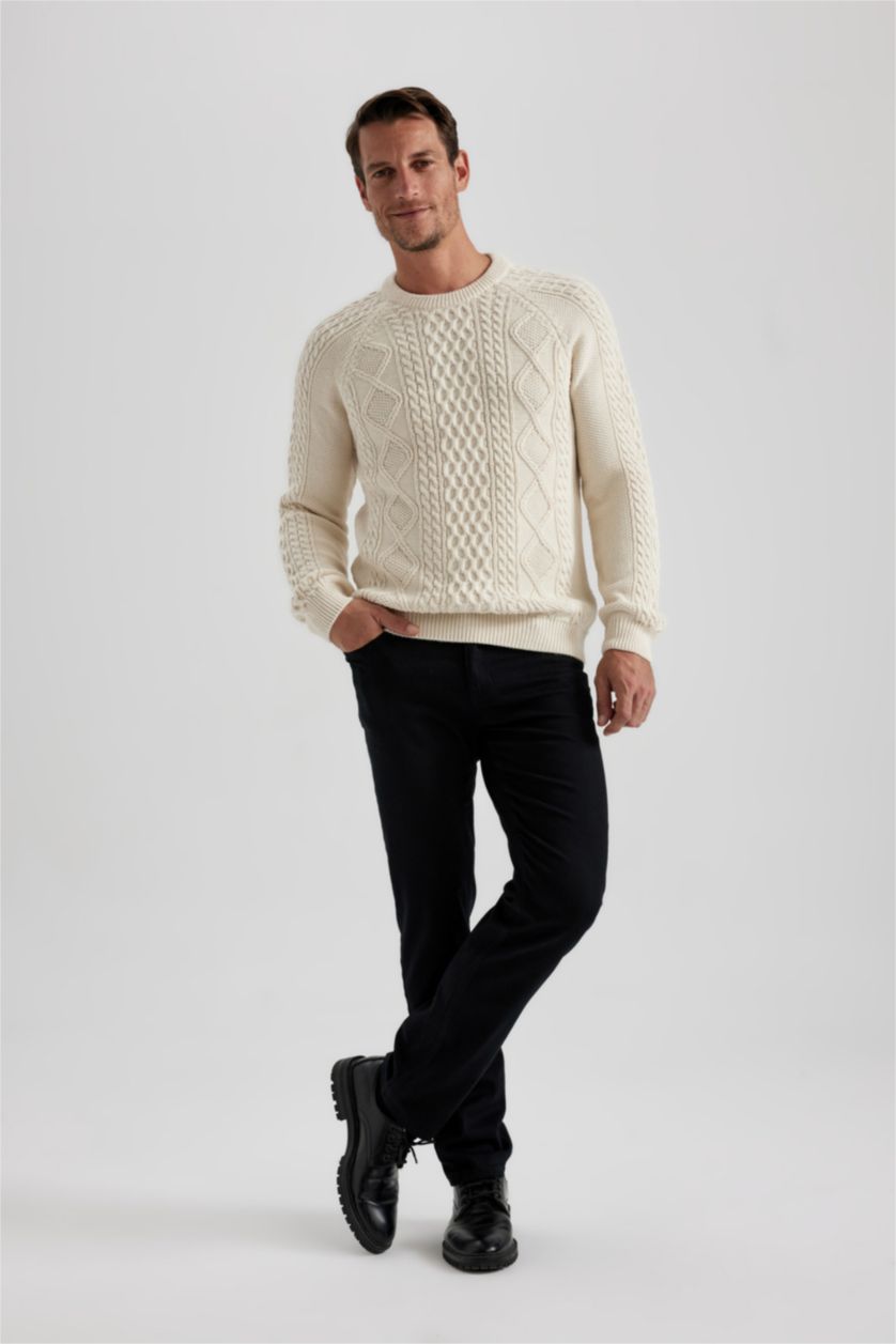 MAN Black Regular Fit Regular Hem Satin Trousers