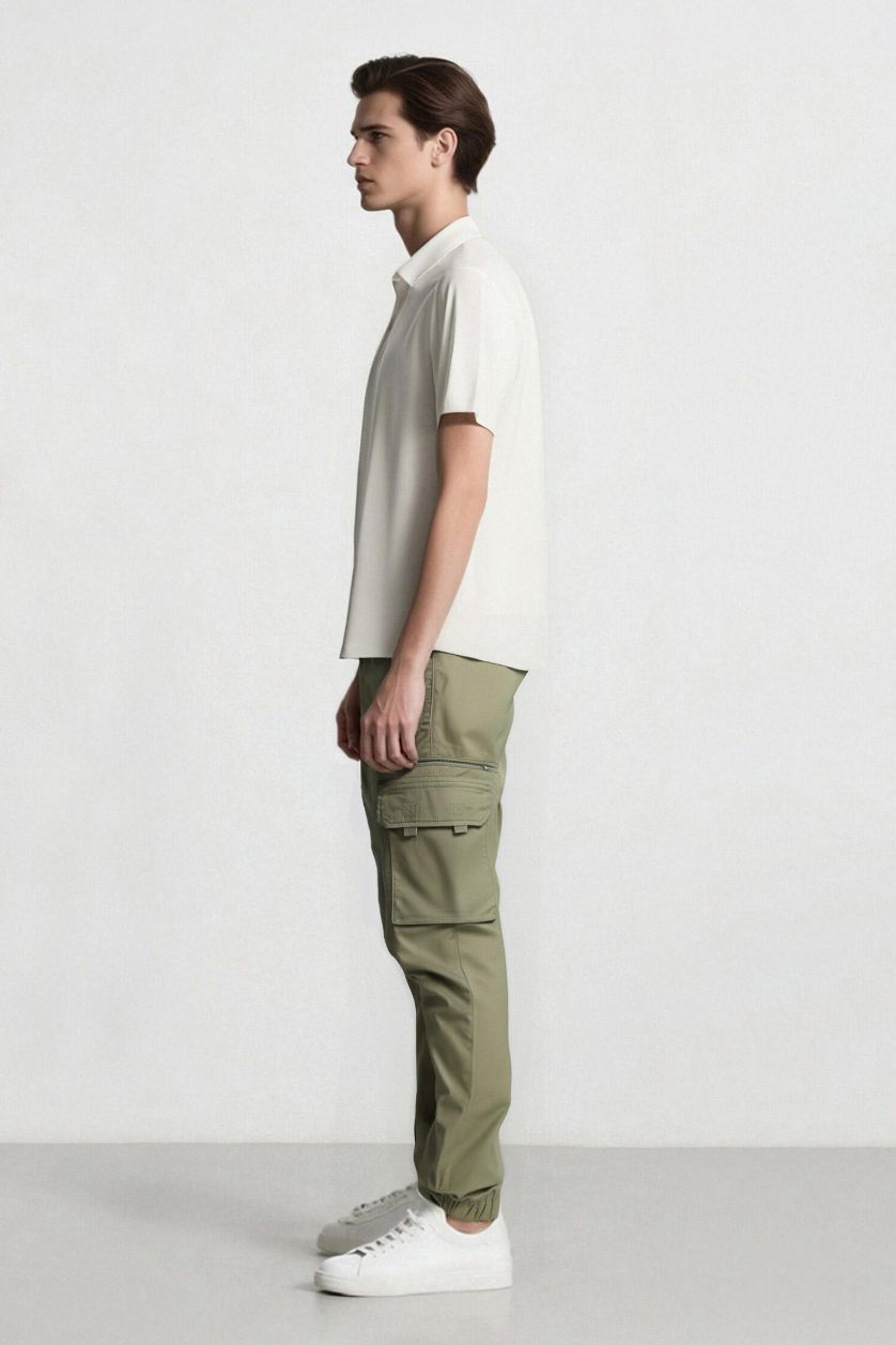 Мужчины Хаки Джоггеры с карманами