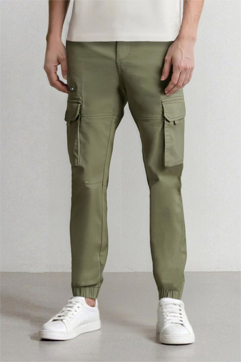 Мужчины Хаки Джоггеры с карманами