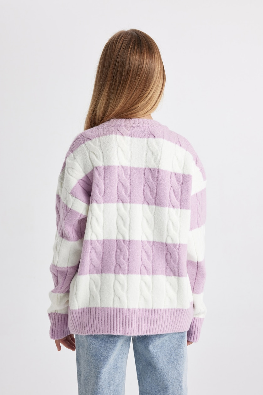 Young Girls - Teen Girls Ecru Girl Regular Fit Crew Neck Pullover