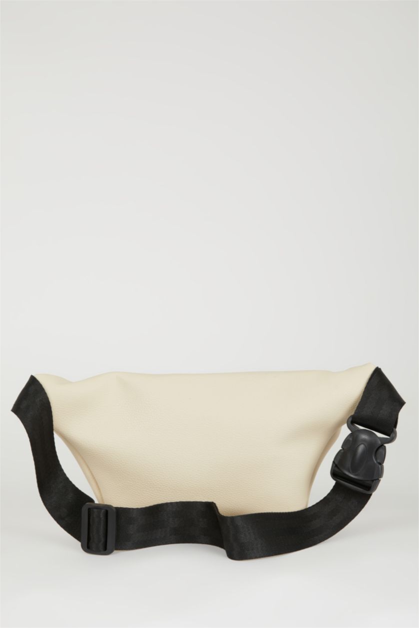 MAN Beige Faux Leather Waist Bag