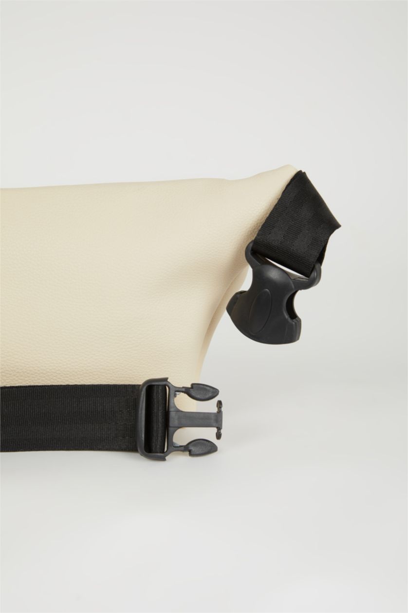 MAN Beige Faux Leather Waist Bag