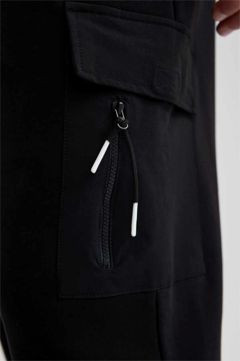 رجال أسود بنطلون سويت بانتس اوفر سايز بجيب كارجو