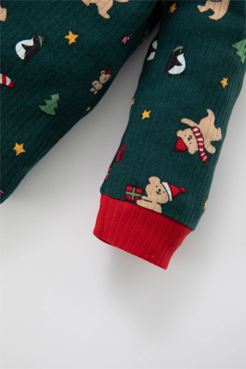 BABY BOY Dark Green Baby Boy New Year Printed Camisole Pajama Set