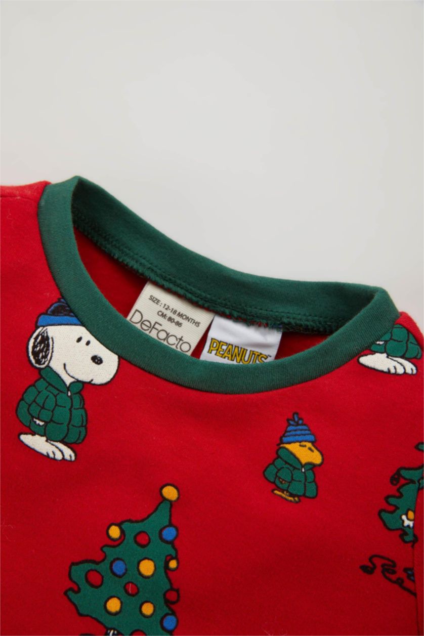 Малыши мальчики Красный Пижама новогодняя Snoopy для малышей мальчиков