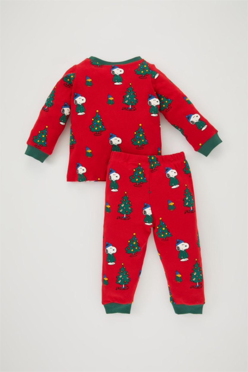 Малыши мальчики Красный Пижама новогодняя Snoopy для малышей мальчиков