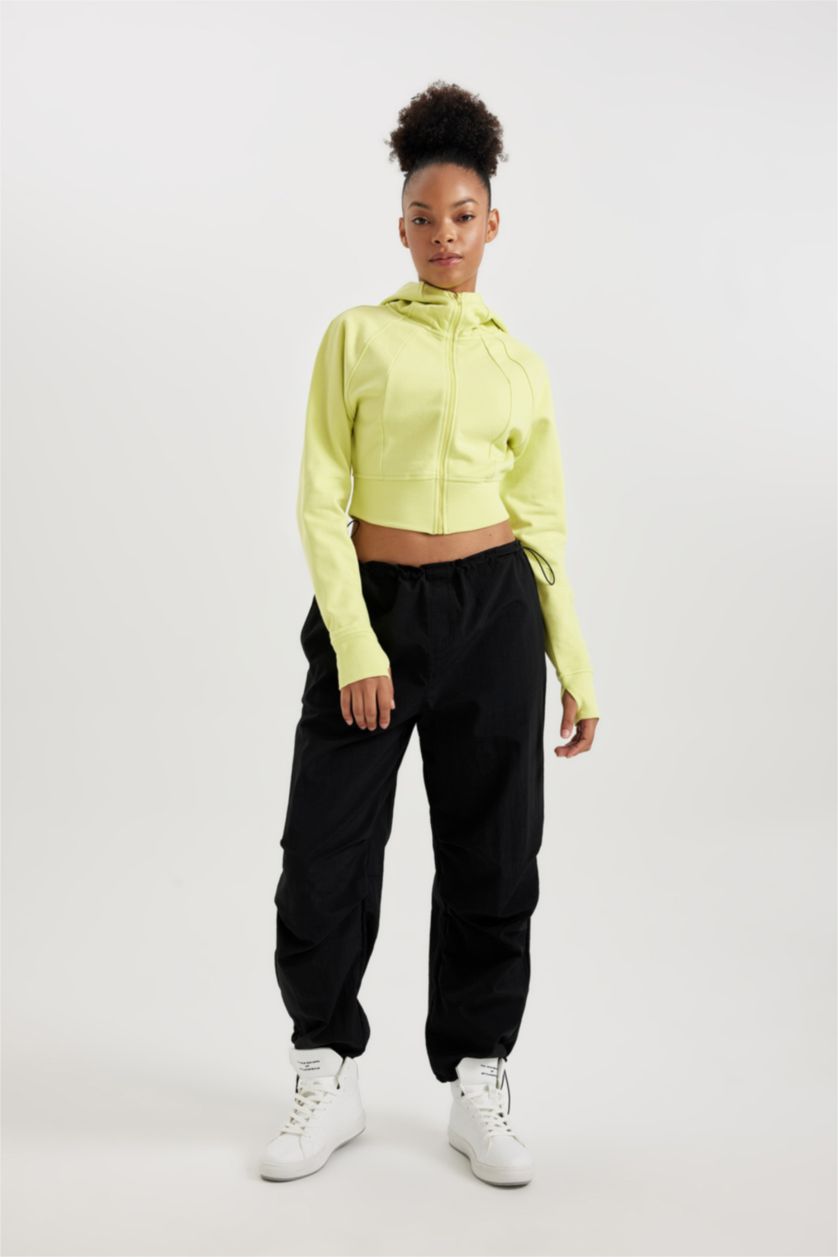 FEMME Noir Parachute Trousers