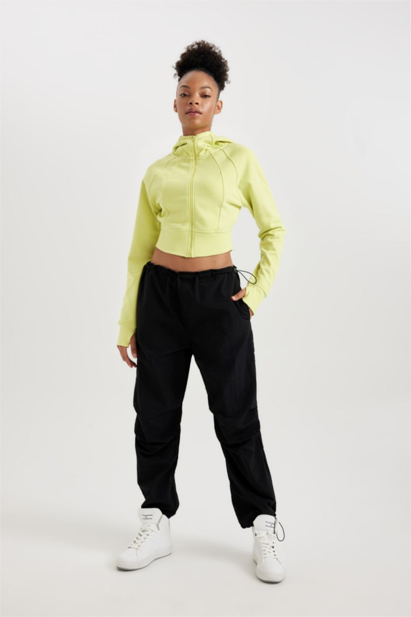FEMME Noir Parachute Trousers