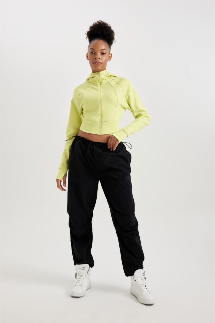 FEMME Noir Parachute Trousers