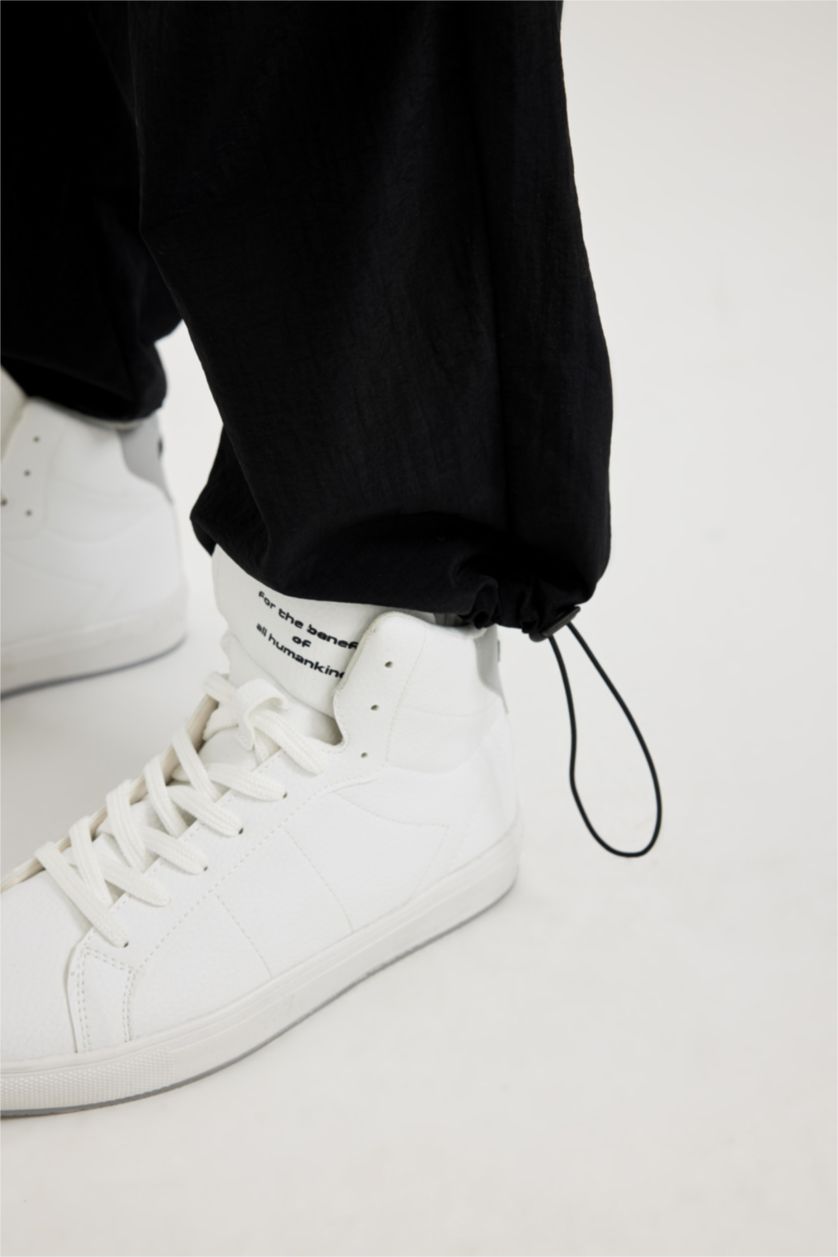 FEMME Noir Parachute Trousers