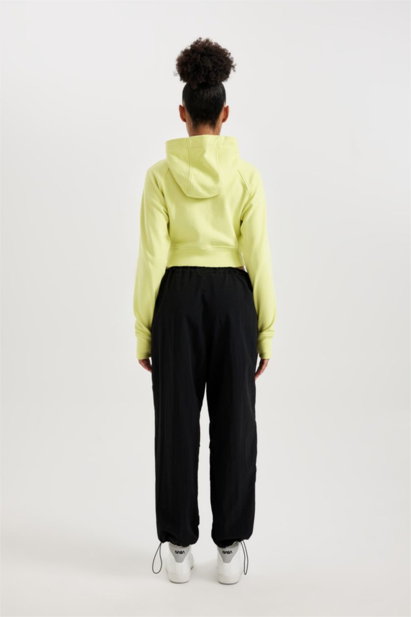 FEMME Noir Parachute Trousers