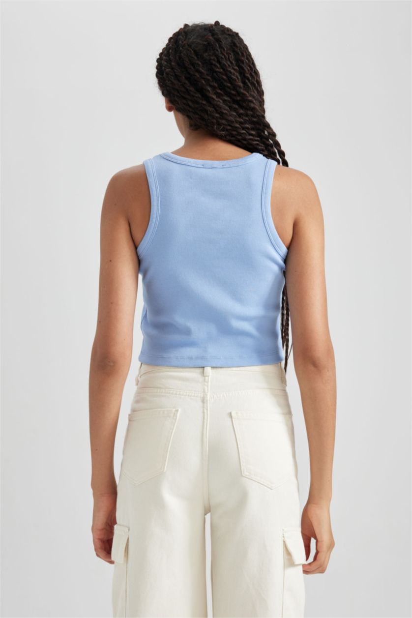 نساء أزرق كيمونه مضلع بياخة مستديرة مطبوع