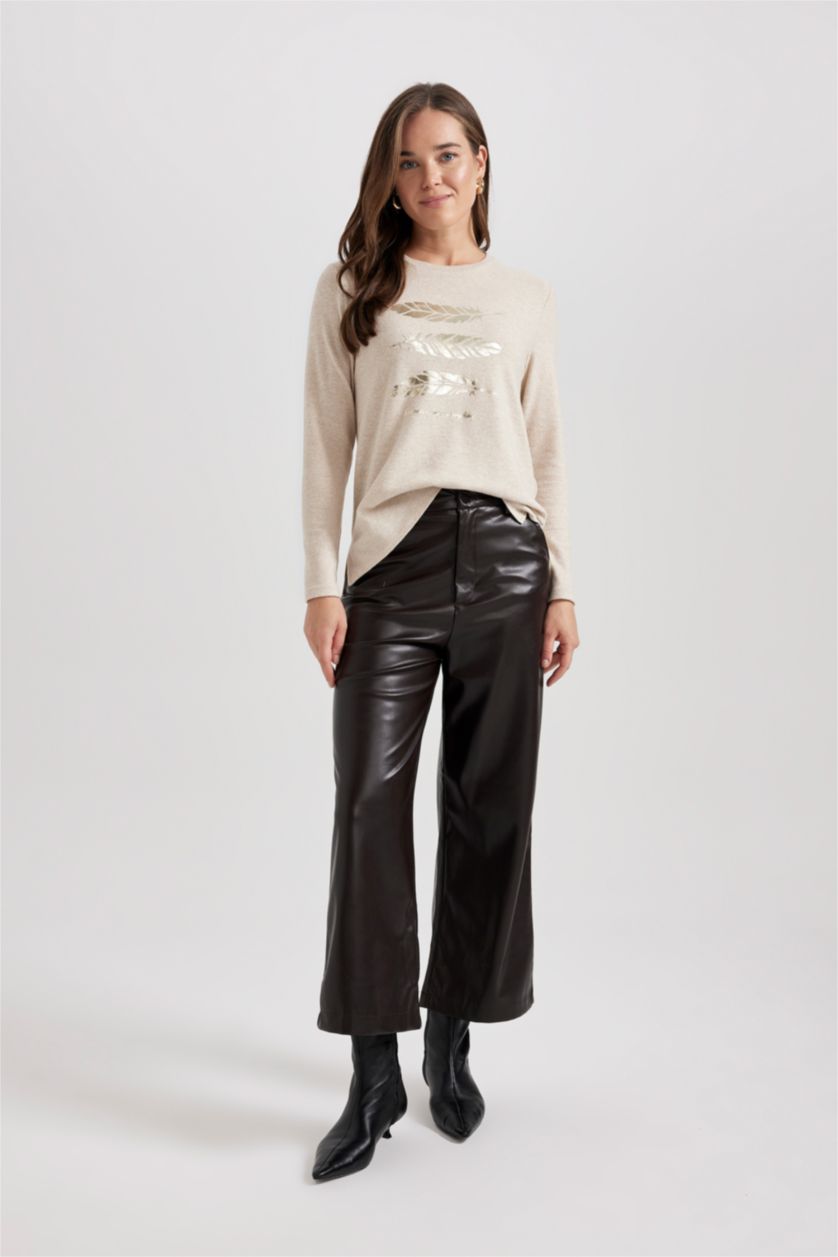 WOMAN Light Vison Relax Fit Crew Neck Long Sleeve T-Shirt