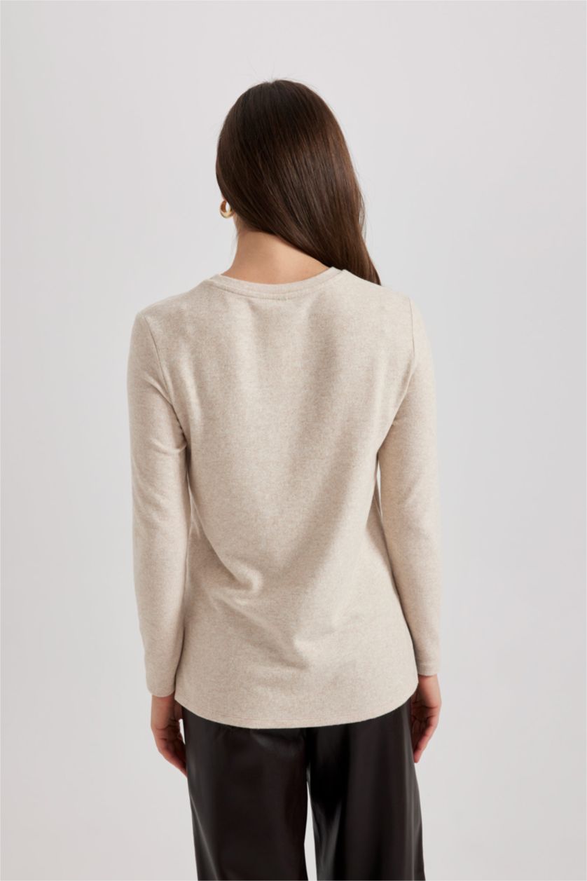 WOMAN Light Vison Relax Fit Crew Neck Long Sleeve T-Shirt