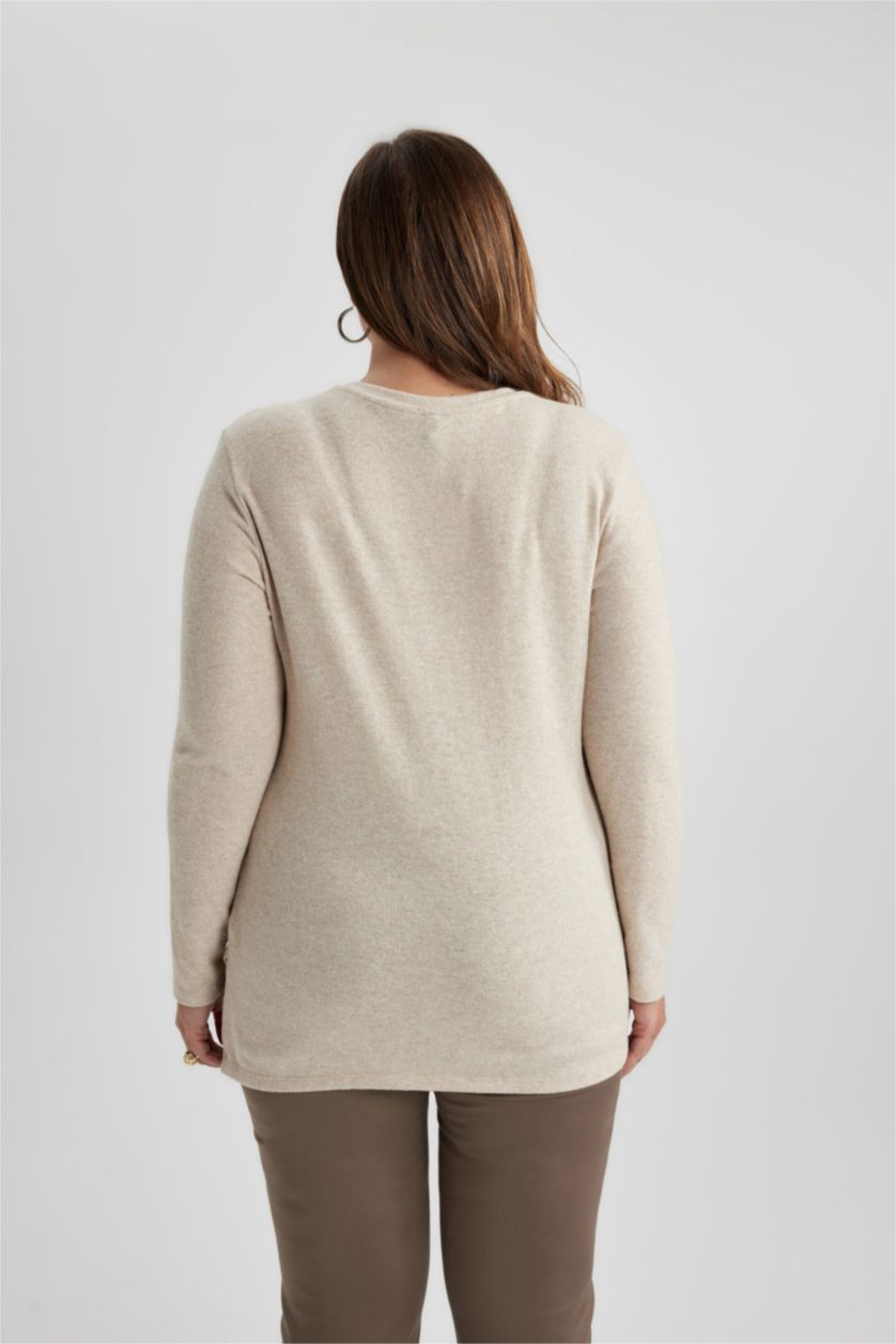 WOMAN Light Vison Relax Fit Crew Neck Long Sleeve T-Shirt