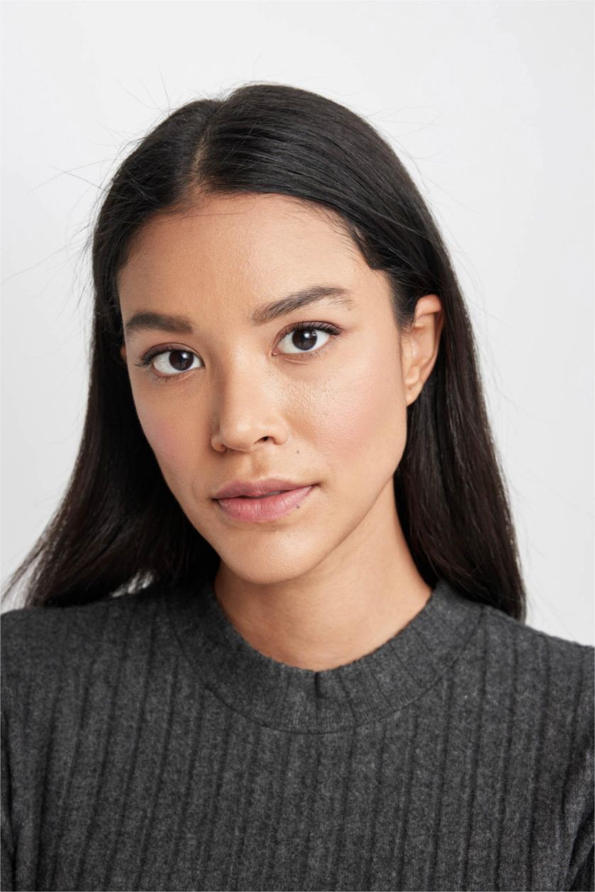 WOMAN Anthracite Half Turtleneck Camisole Midi Dress