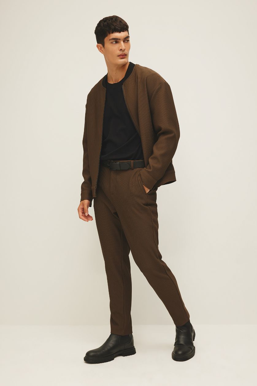 Erkek Koyu Haki Jogger Fıt Düz Paça Her Yöne Esneyen Pantolon