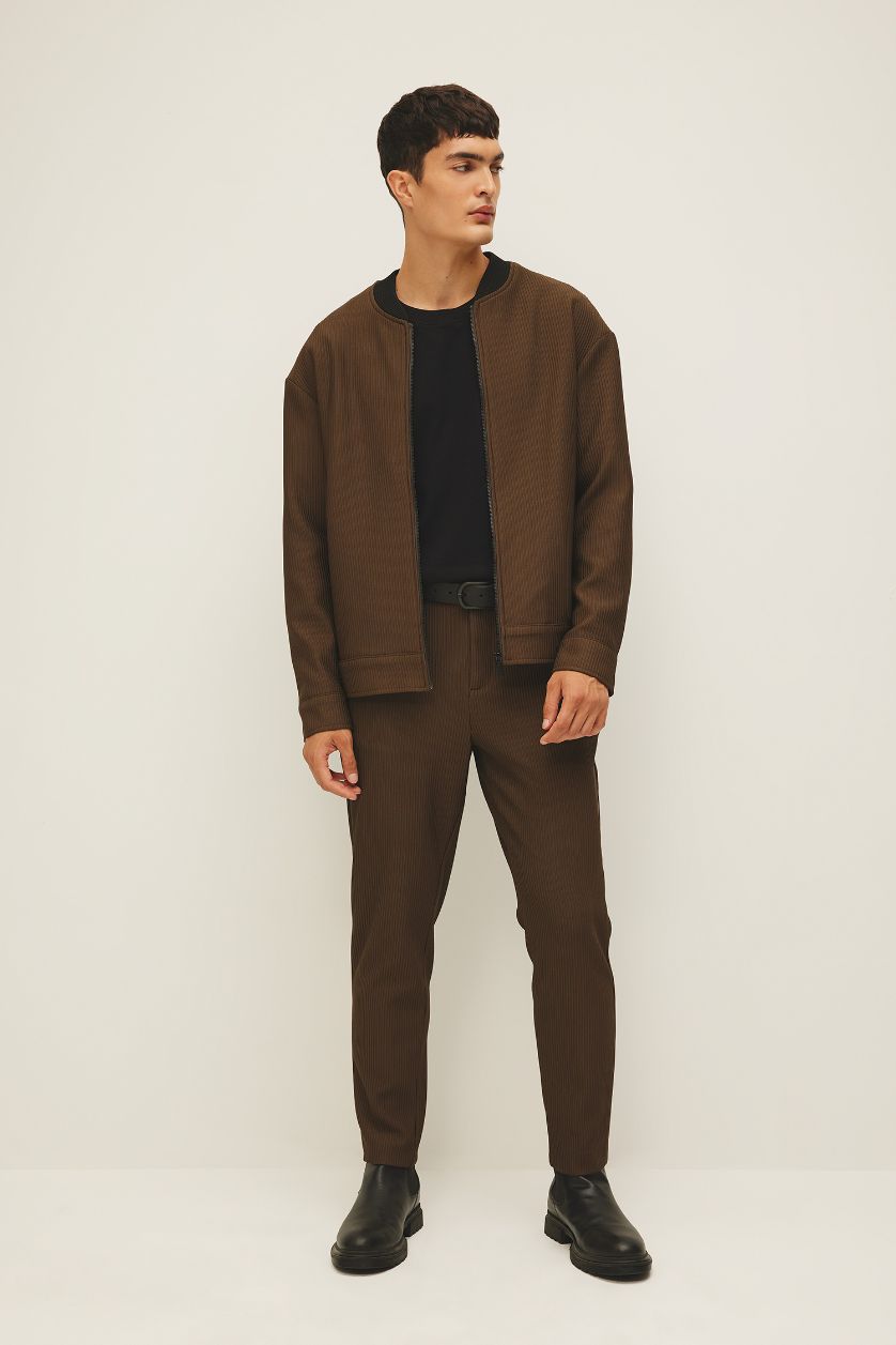 Erkek Koyu Haki Jogger Fıt Düz Paça Her Yöne Esneyen Pantolon