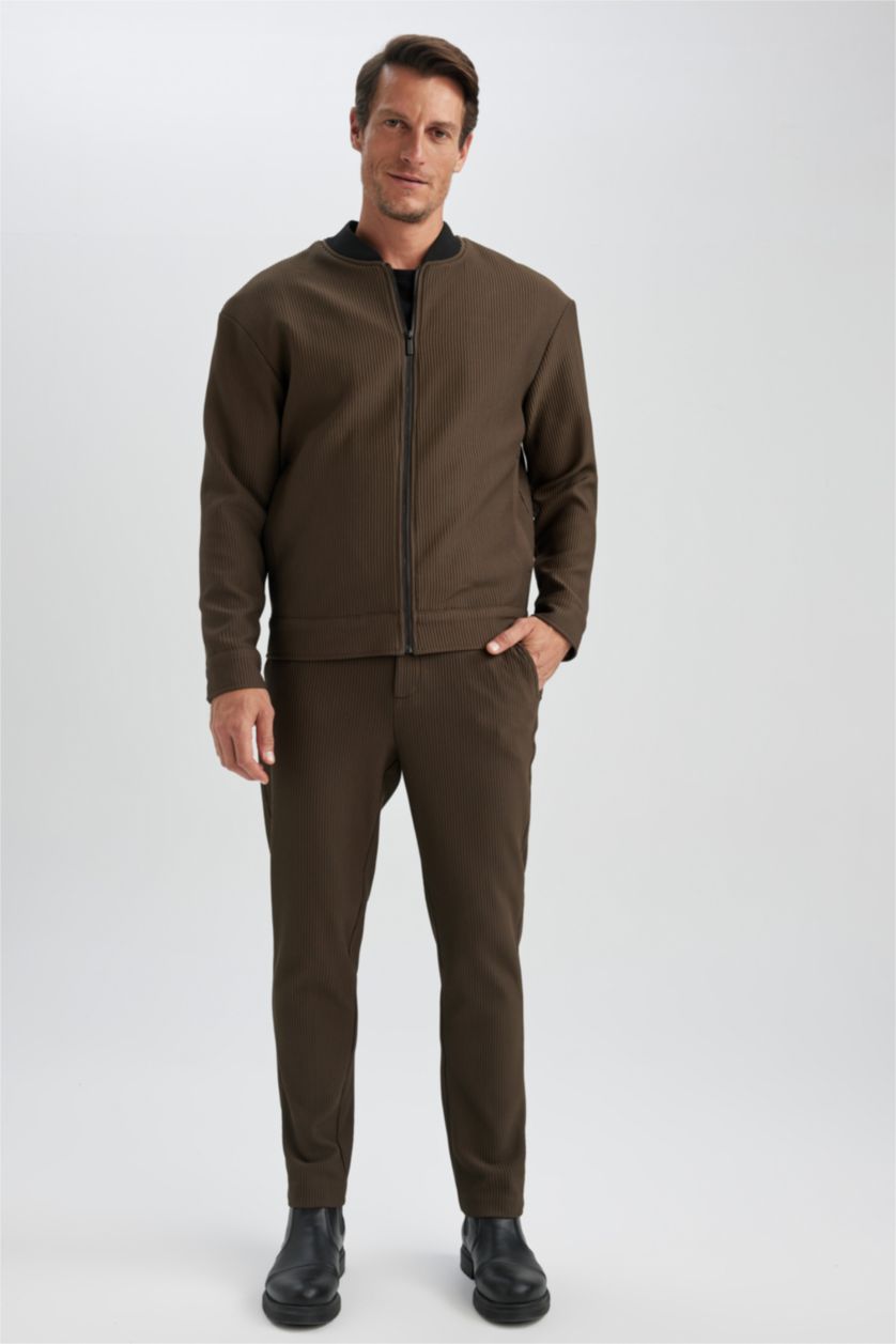 Erkek Koyu Haki Jogger Fıt Düz Paça Her Yöne Esneyen Pantolon