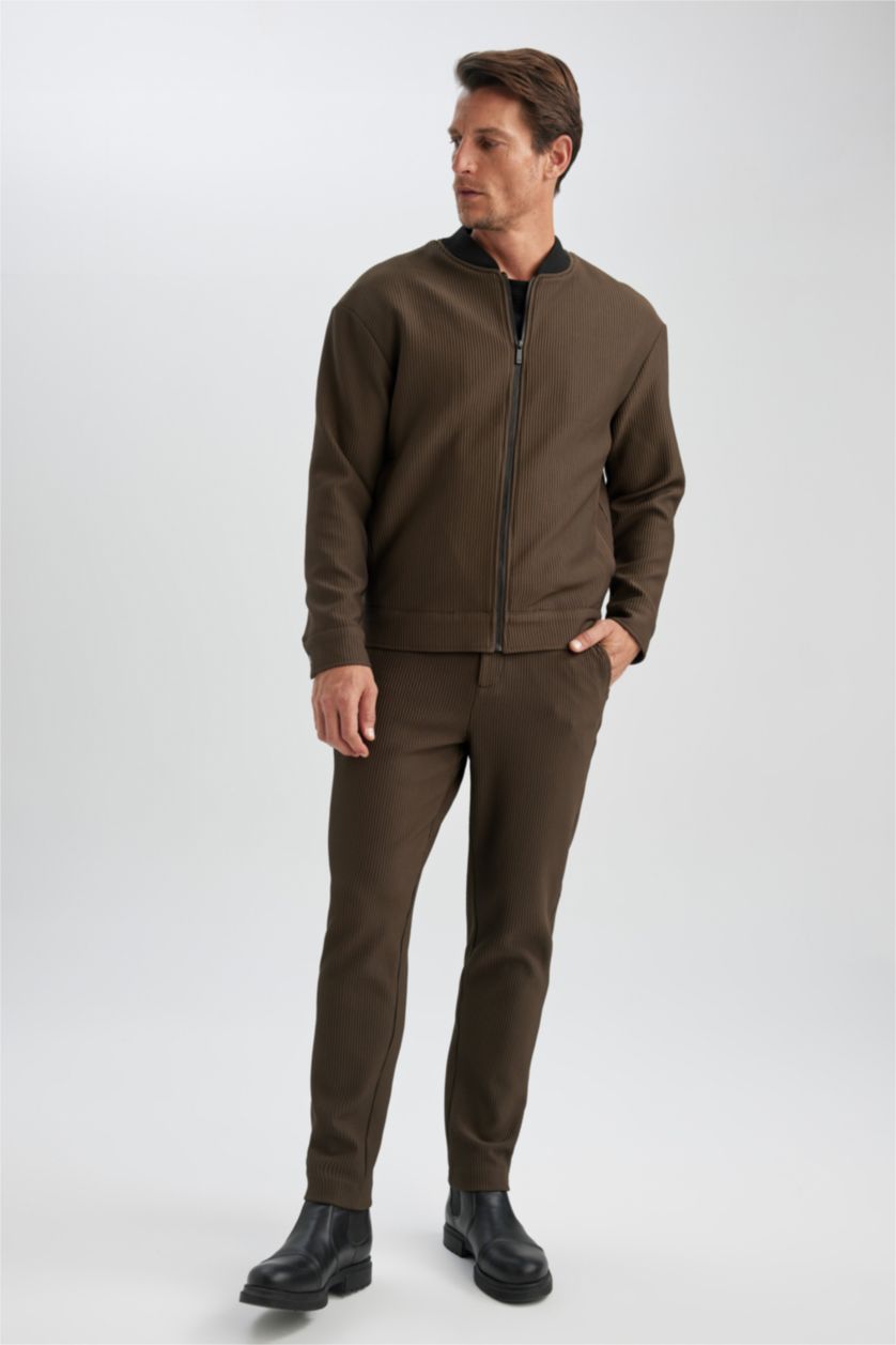Erkek Koyu Haki Jogger Fıt Düz Paça Her Yöne Esneyen Pantolon