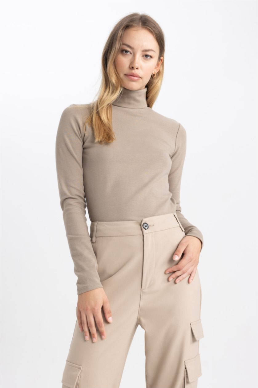 WOMAN Teak Slim Fit Long Sleeve T-Shirt