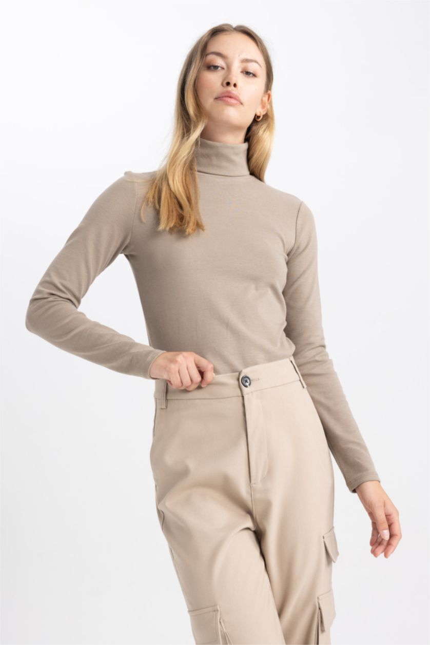 WOMAN Teak Slim Fit Long Sleeve T-Shirt