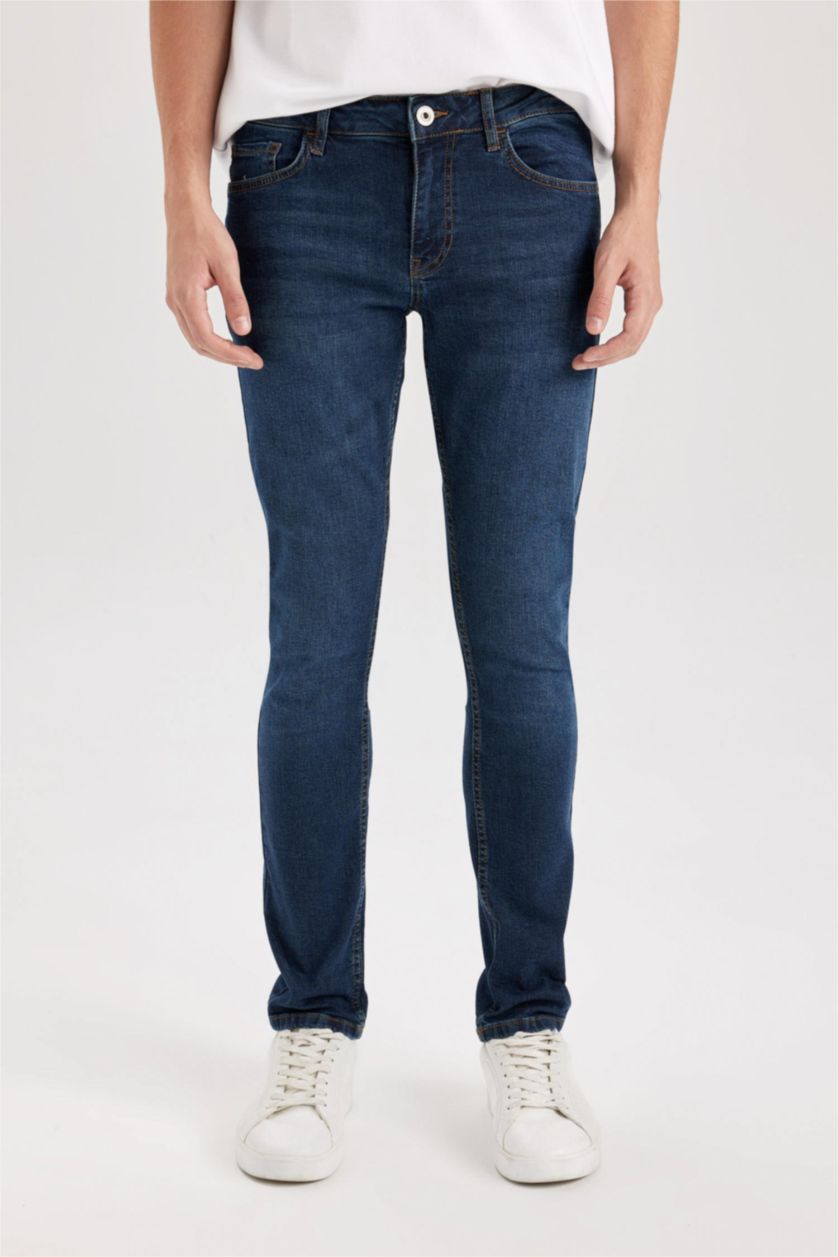 MAN Dark Blue Carlo Skinny Fit Normal Waist Extra Slim Leg Jeans