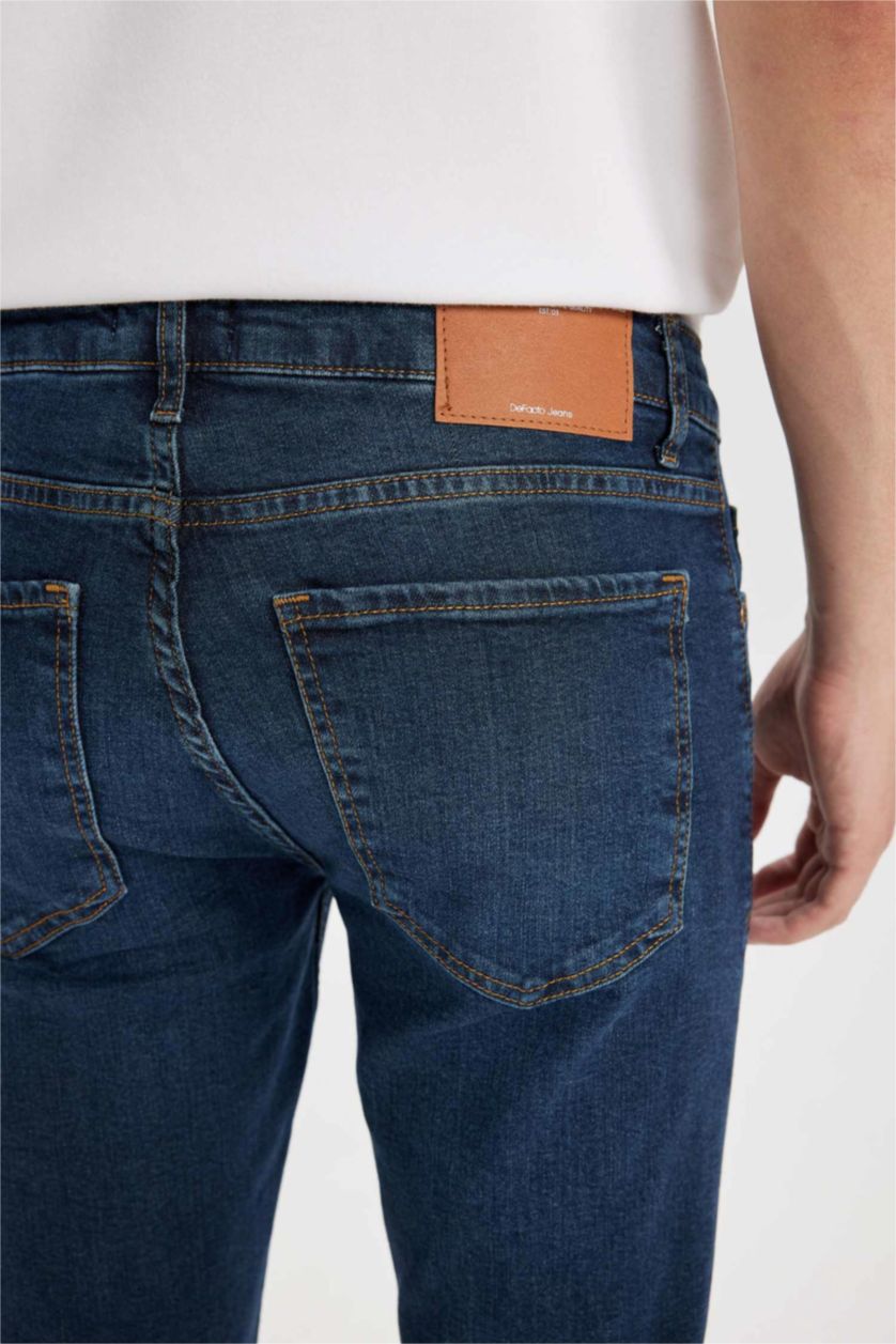 MAN Dark Blue Carlo Skinny Fit Normal Waist Extra Slim Leg Jeans