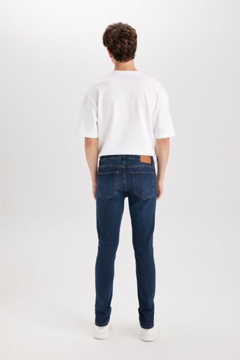 MAN Dark Blue Carlo Skinny Fit Normal Waist Extra Slim Leg Jeans