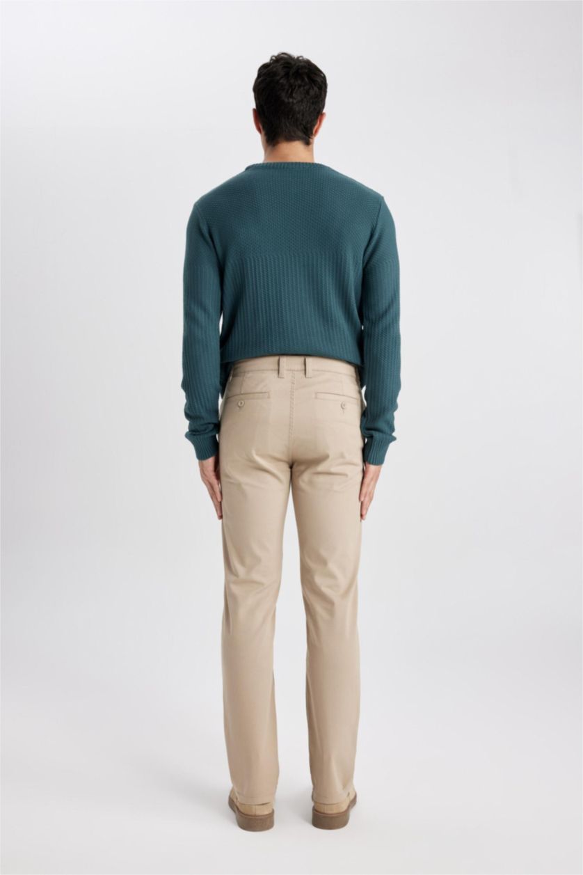HOMME Beige Pantalon Chino Coupe Régulière