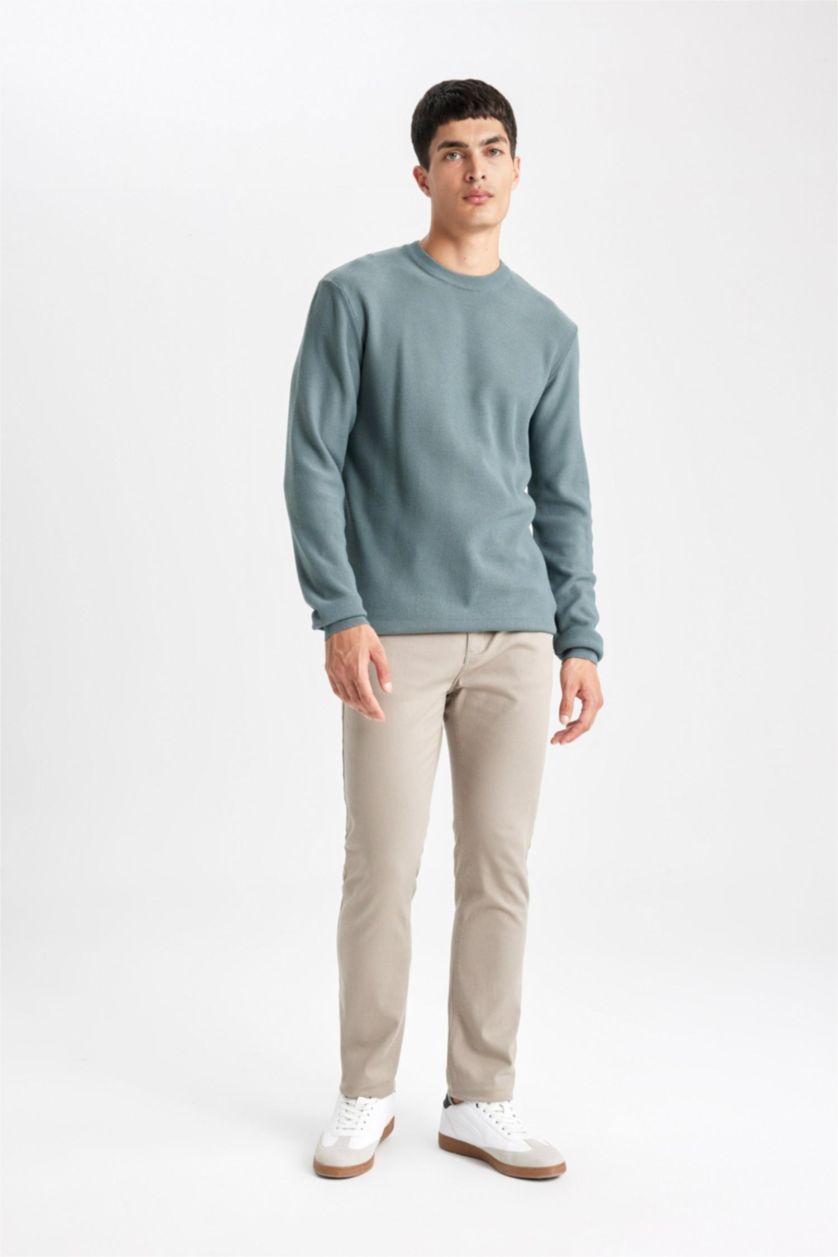 MAN Beige Slim Fit Trousers