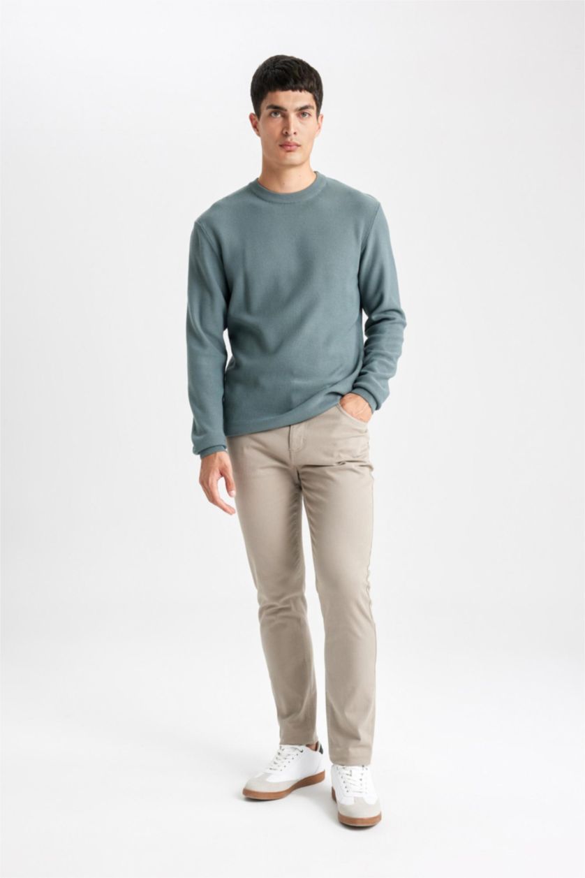 MAN Beige Slim Fit Trousers